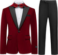 Boys Velvet Tuxedo Suit Slim Fit 2-Piece - Formal Event Wear
