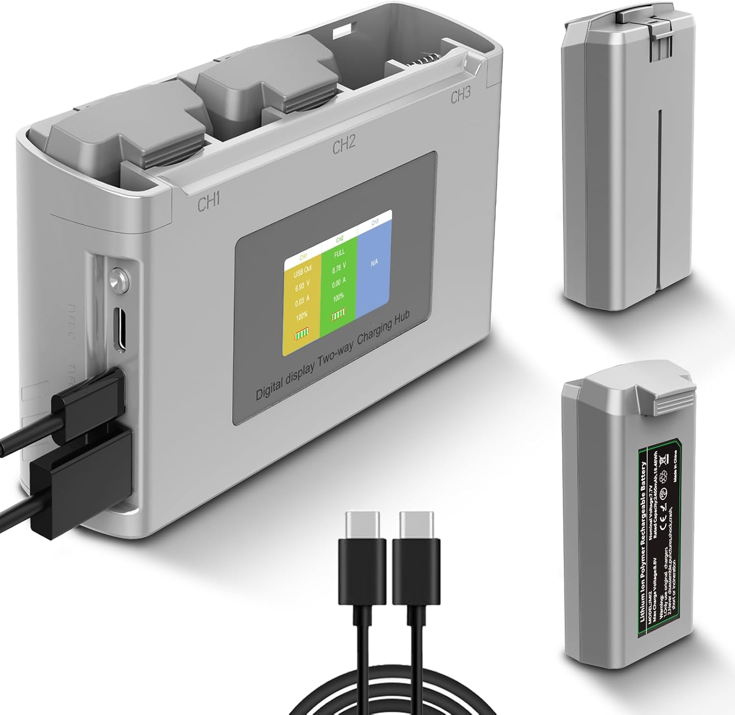 Homesuit Mini 4K Battery Hub for DJI Mini 2: 31min Max Flight!