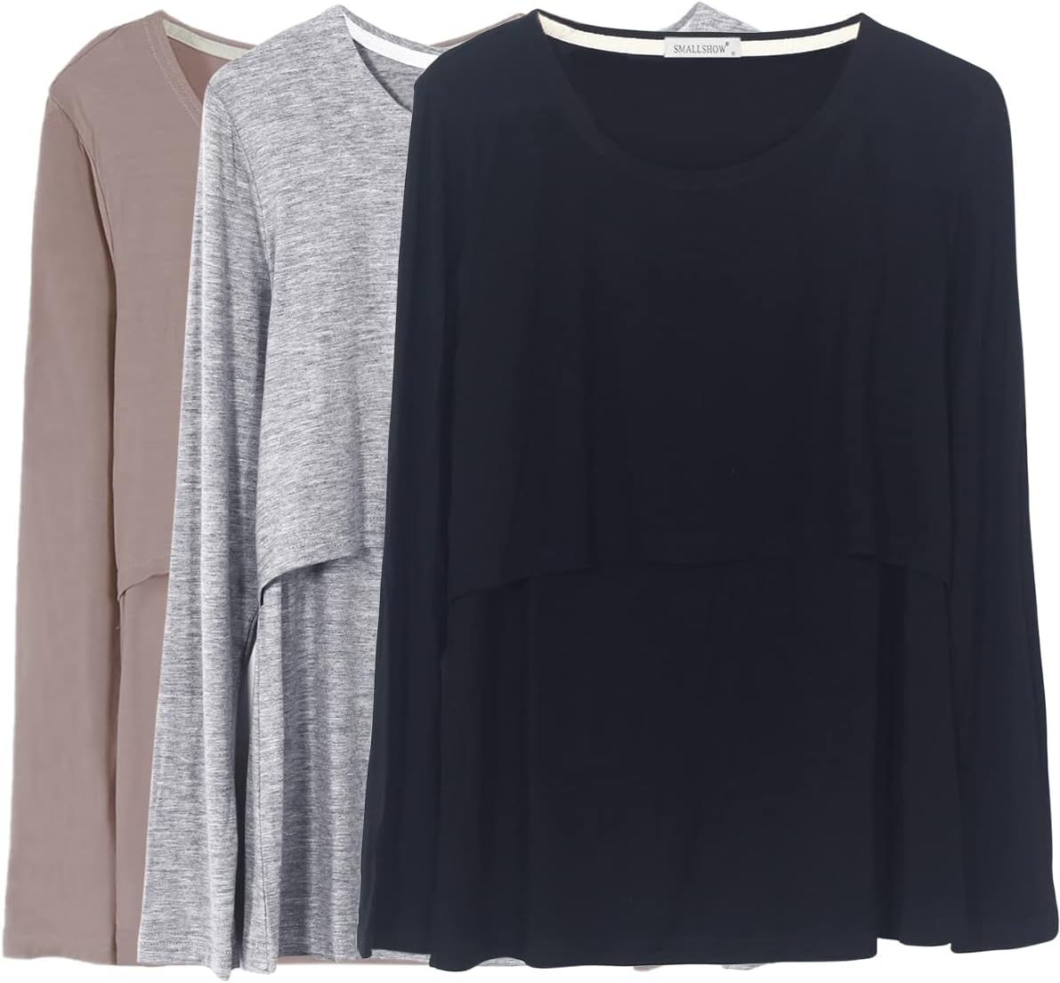 Smallshow Women's Nursing Tops Long Sleeve Shirts 3-Pack Review