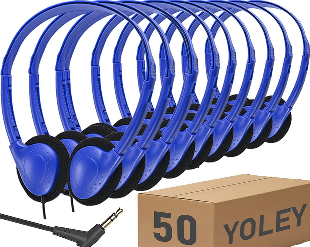 Classroom Headphones Bulk 50 Pack for School Students and Kids