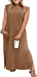 Plus Size Maxi Dress for Women - OLRIK 2025 Summer Split Dress