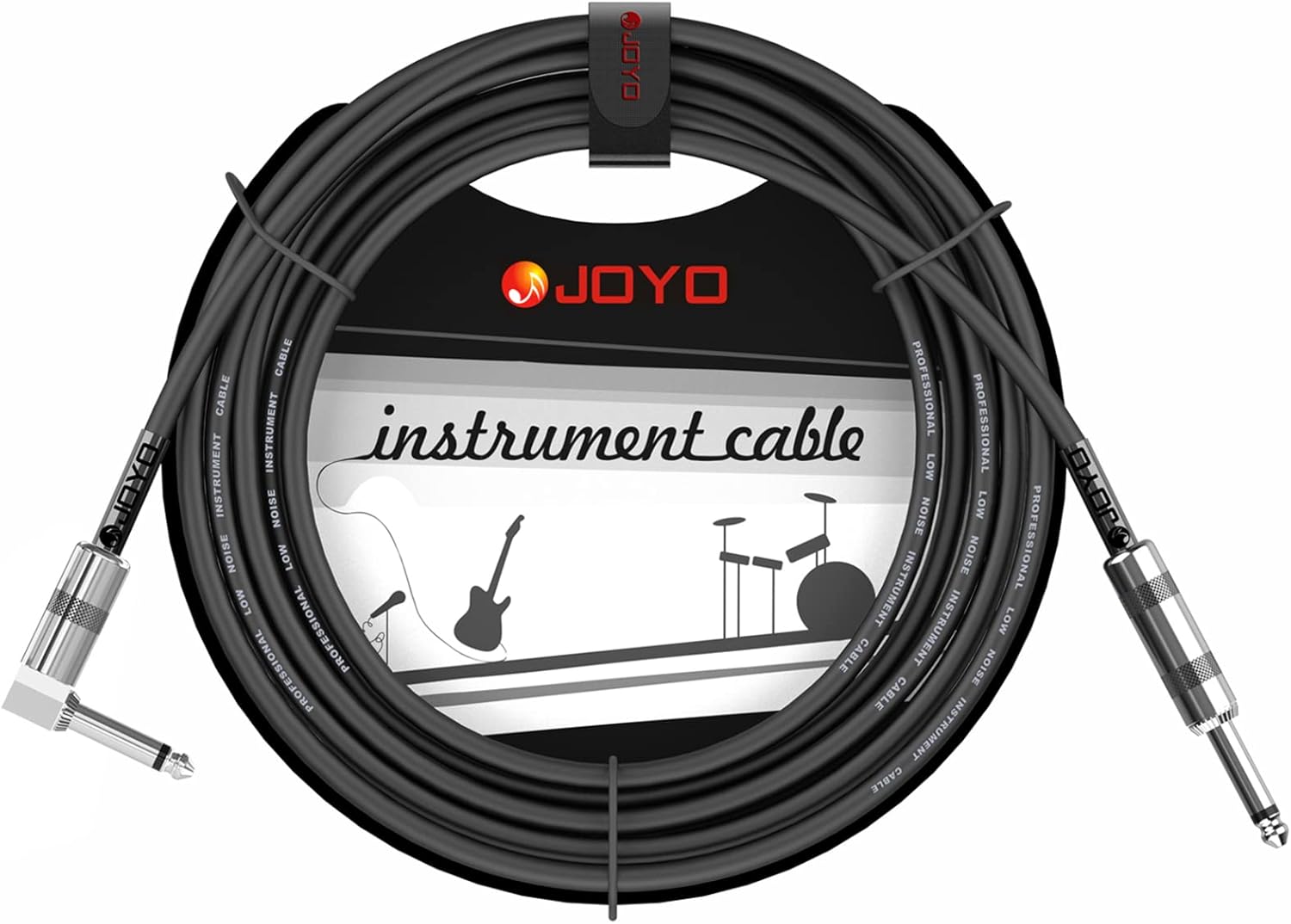 JOYO 15ft Professional Bass Guitar Cable - Clear, Powerful Sound