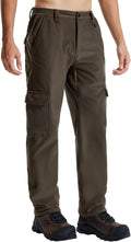 LOOGU Men's Fleece Lined Camo Hunting Pants - Warm, Windproof Fit