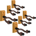 Ohuhu Rotatable Guitar Hangers: 6-Pack Hardwood Mounts