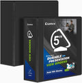 Comix Durable 3 Ring Binder 5 in D Ring - Holds 950 Sheets