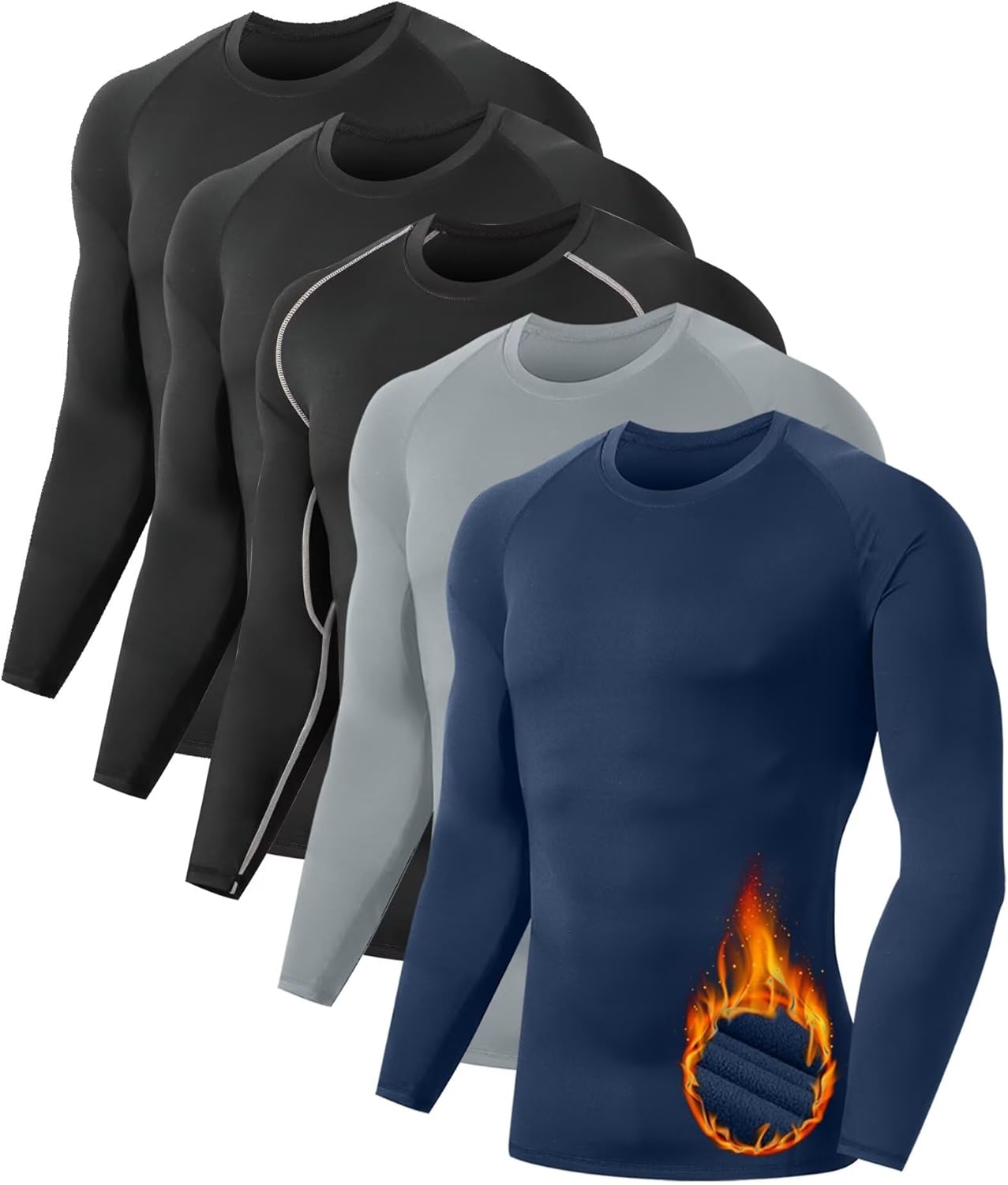 Men's Thermal Compression Shirt - Fleece Lined Long Sleeve Gear