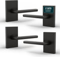 Mega Handles Glamor Dummy Door Handles 4 Pack - Matte Black Upgrade