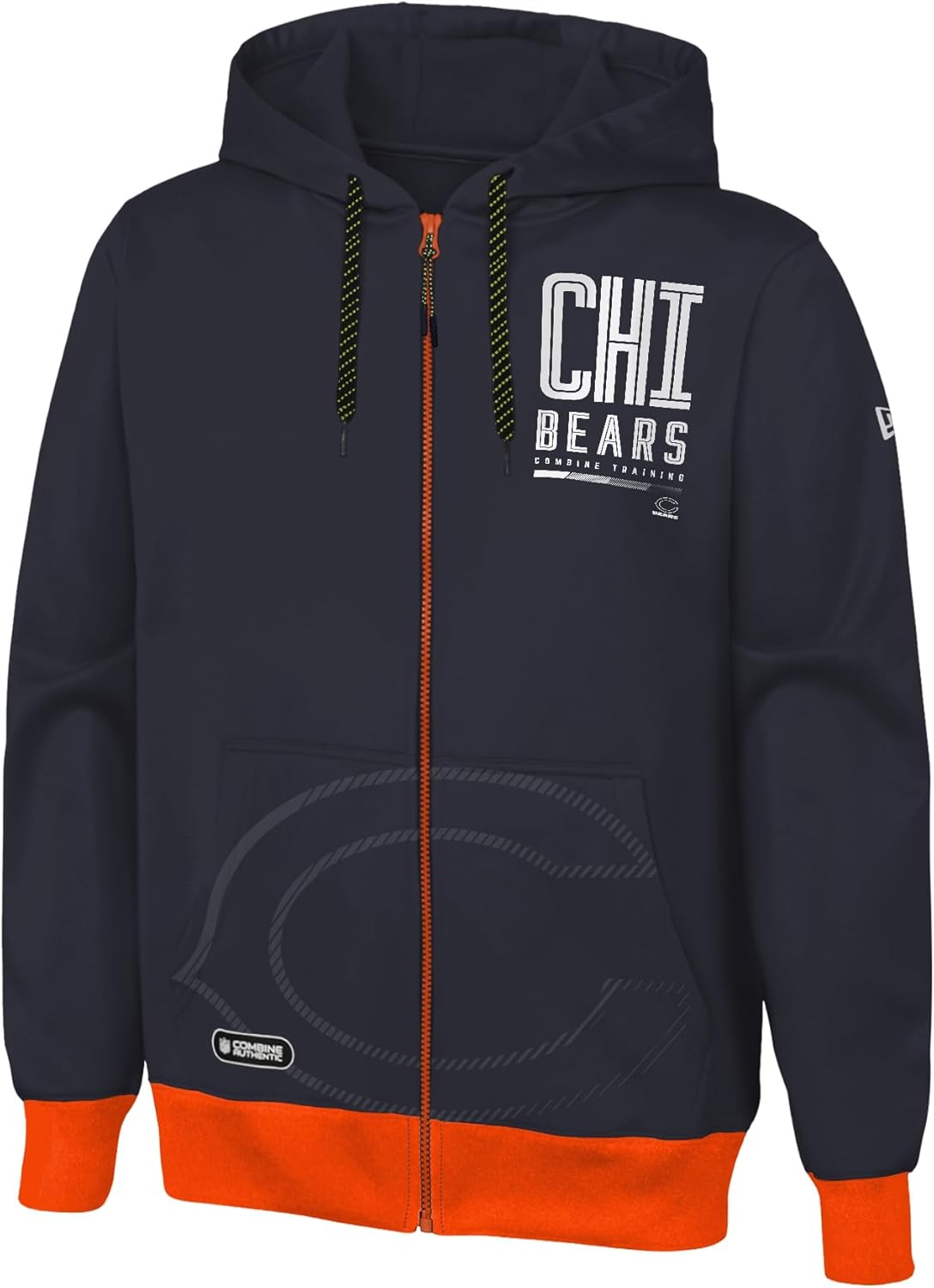 NFL Men's Drop Back Team Colors Full Zip Performance Hoodie