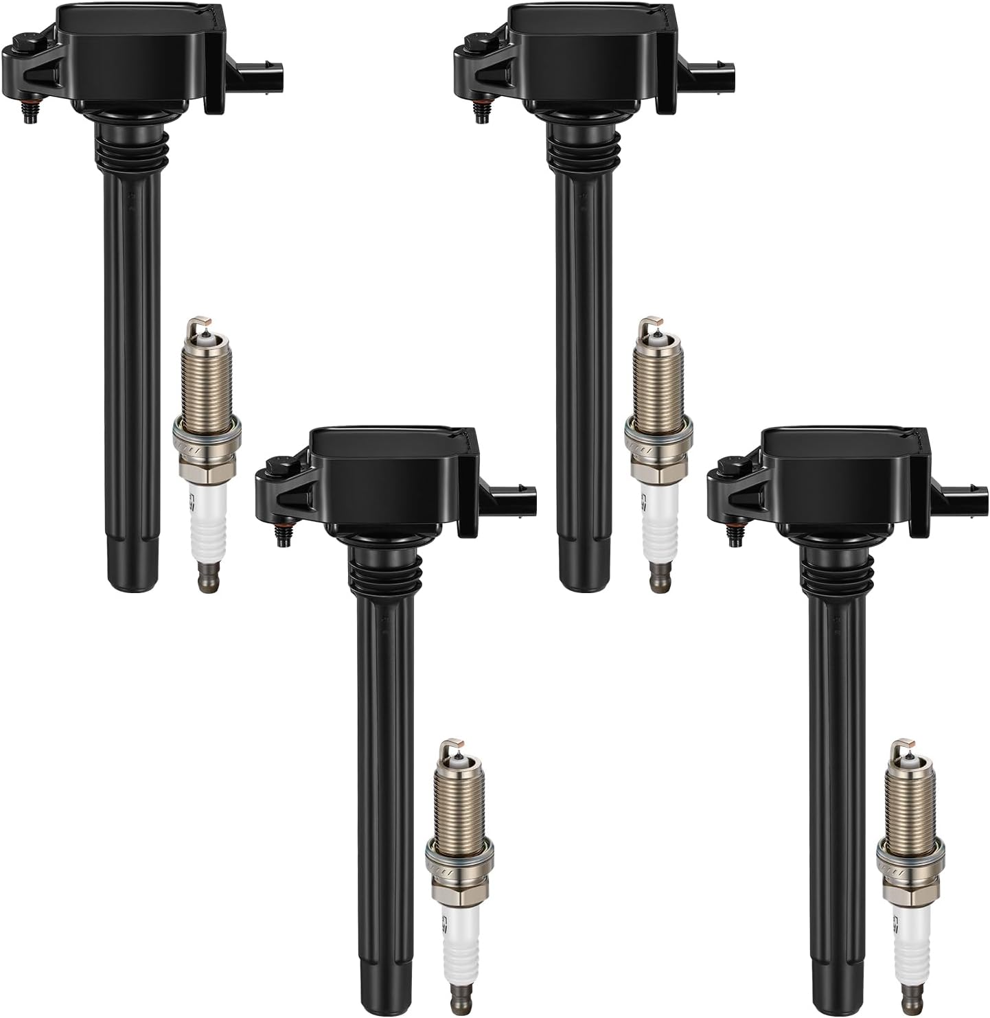 BDFHYK Ignition Coil Pack UF751 and Iridium Spark Plugs Set