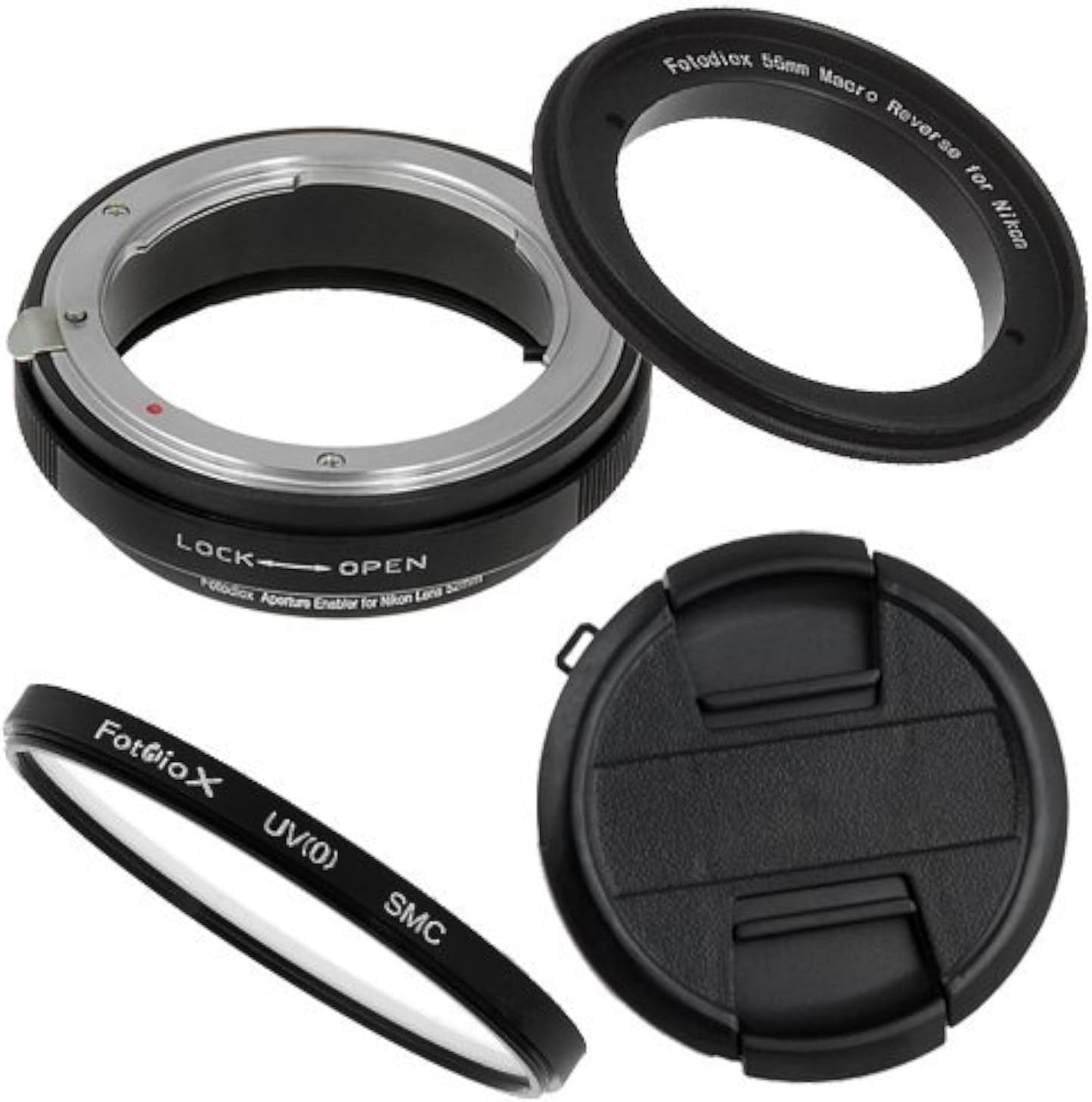 Fotodiox 55mm Macro Reverse Ring Filter Kit for Nikon Cameras