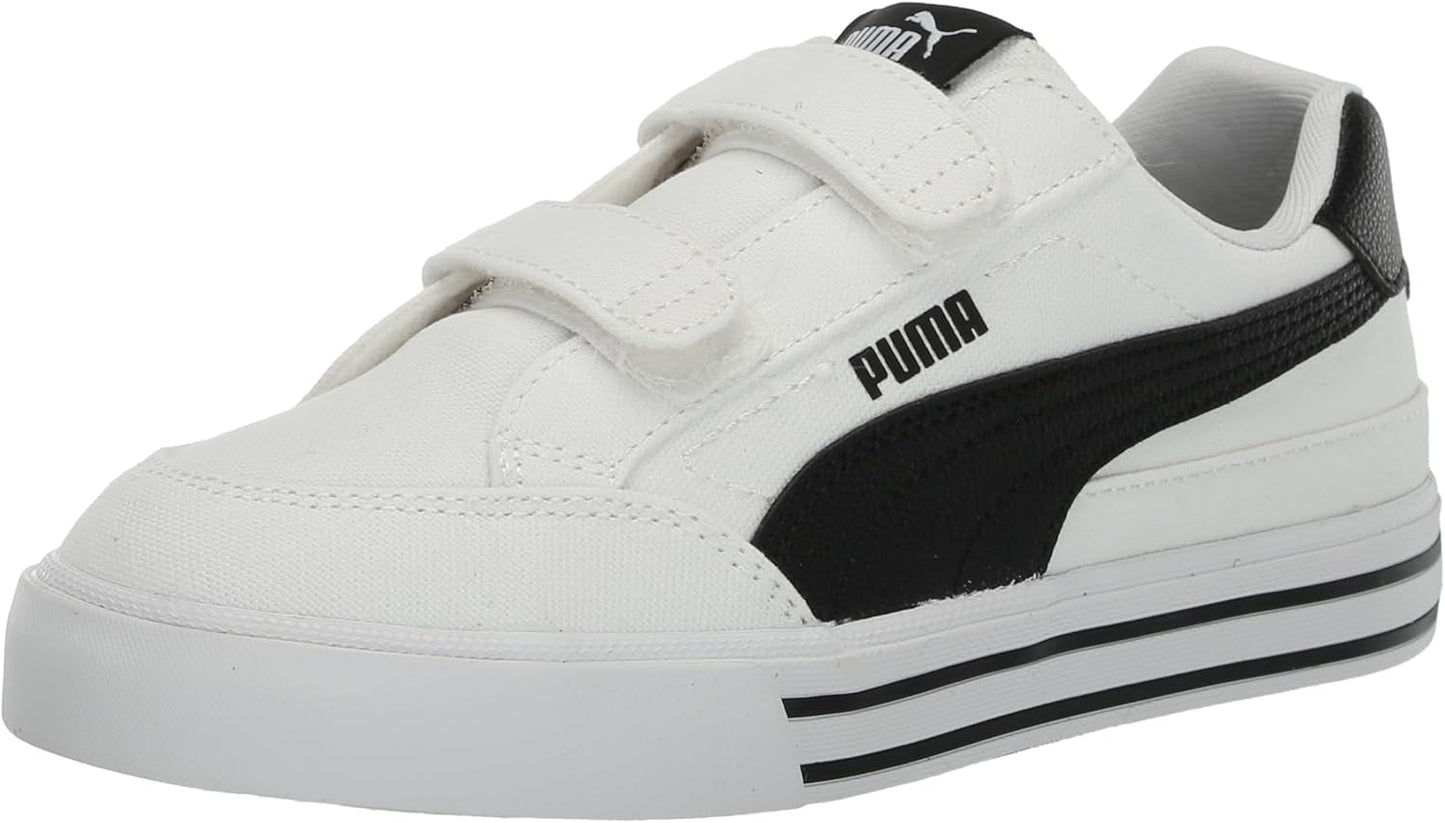 PUMA Unisex-Child Court Classic Vulc Hook and Loop Sneakers