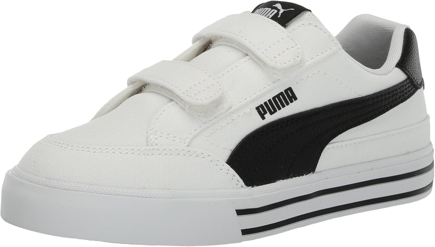 PUMA Unisex-Child Court Classic Vulc Hook and Loop Sneakers