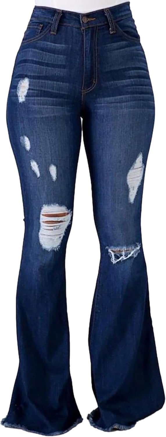 Vintage Bell Bottoms Flare Jeans for Women - 90s High Waist Style