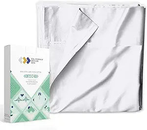100% Pure Cotton Flat Sheet - Luxury Twin Bed Sheet in White