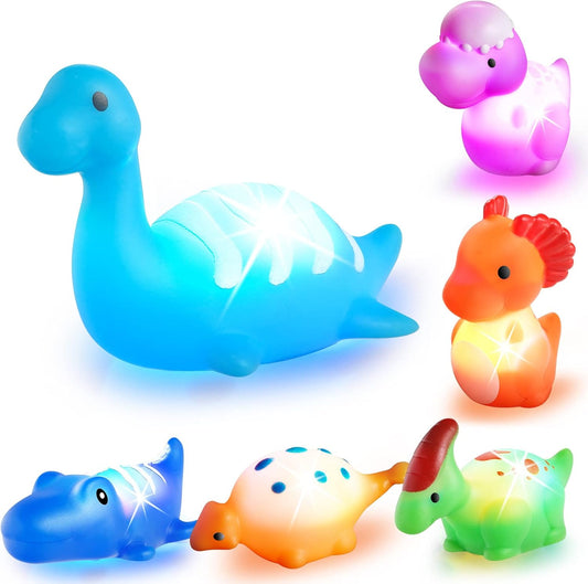 VIBOYLAR Light-Up Dinosaur Bath Toys - Fun & Safe!