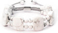 Howlite Beaded Bracelet for Men - Handcrafted Protection Crystals
