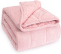 Sherpa Fleece Weighted Blanket 15 lb - Ultra Fuzzy Cozy Throw