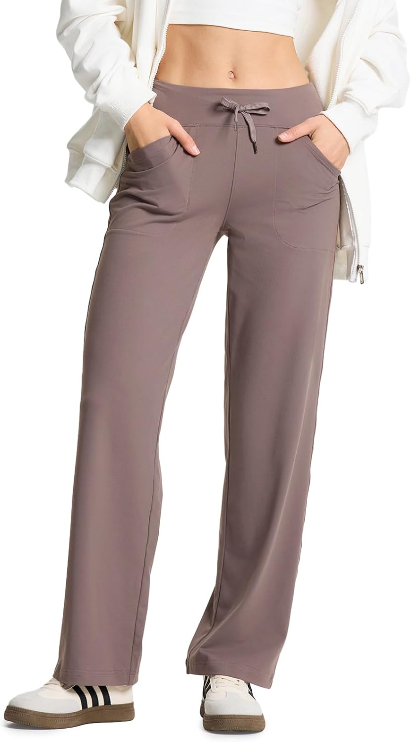Yogipace Women's Straight Leg Loose Fit Yoga Pants for Comfort