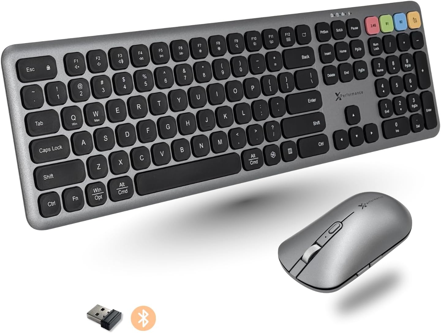 X9 Wireless Bluetooth Keyboard and Mouse Combo for Multi-Device Use