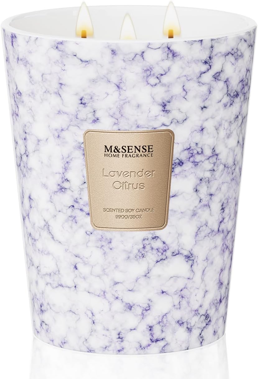M&SENSE LavenderCitrus Scented Candles for Home Relaxation