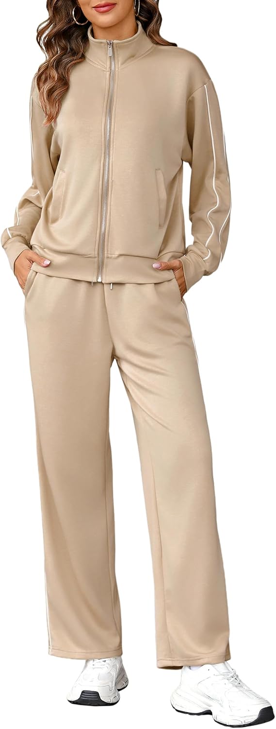 Stylish Women 2 Piece Lounge Sets for Fall Travel Outfits