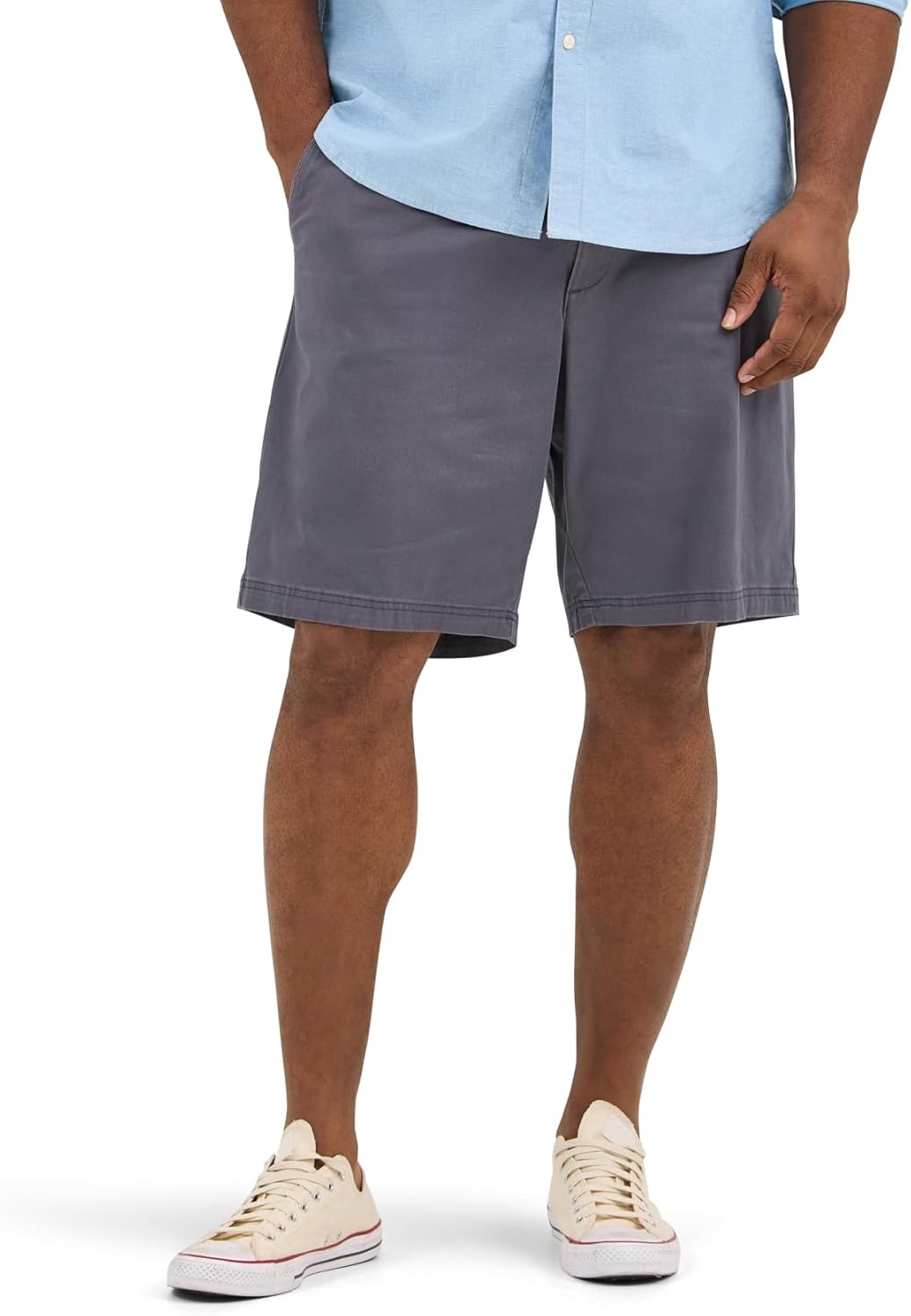 Lee Mens Big & Tall Extreme Motion Flat Front Shorts for Comfort