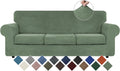 Velvet High Stretch Couch Cover for 3 Cushion Sofa - Large fit 78-94in