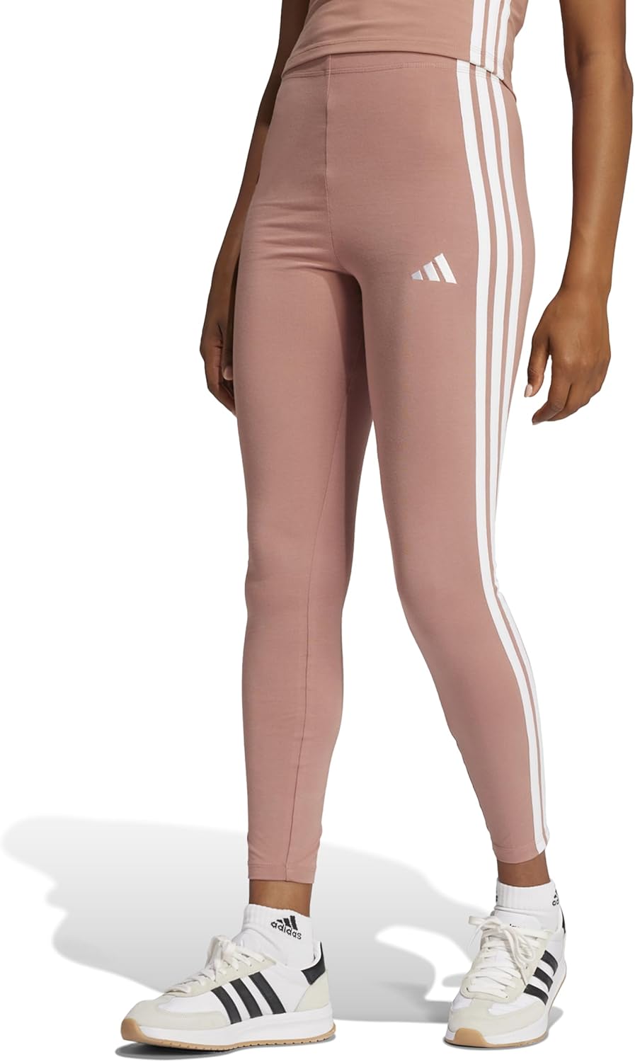 adidas Womens Essentials 3-Stripes Cotton Leggings for Comfort