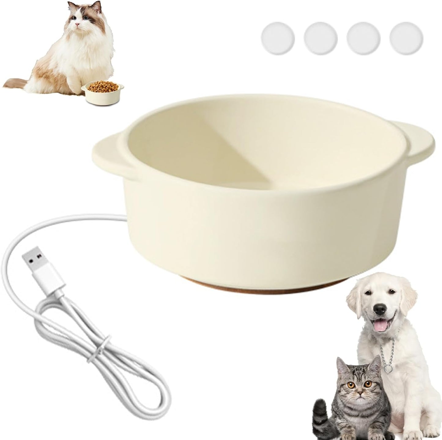 USB Heated Pet Water Bowl - Constant 35C! MOUNTTU