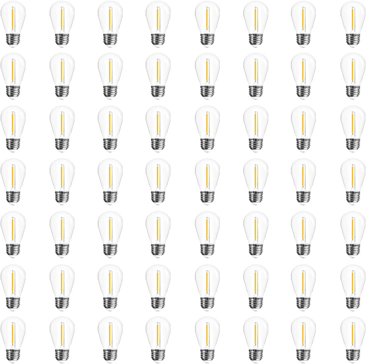 48-Pack LED Outdoor String Light Bulbs for Warm Ambiance