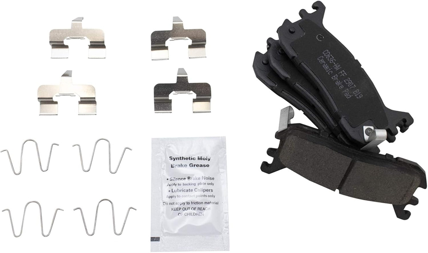 TRQ Rear Brake Pads Ceramic for Ford Escort and Mazda Miata