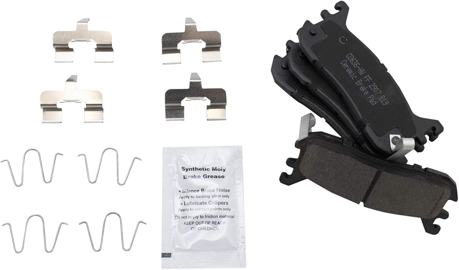 TRQ Rear Brake Pads Ceramic for Ford Escort and Mazda Miata