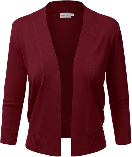 JJ Perfection Women's Basic 3/4 Sleeve Open Front Cardigan Review