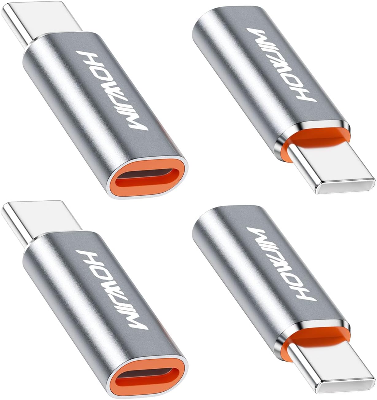 Fast Charge 4-Pack Lightning to USB-C Adapters by HOWJIM