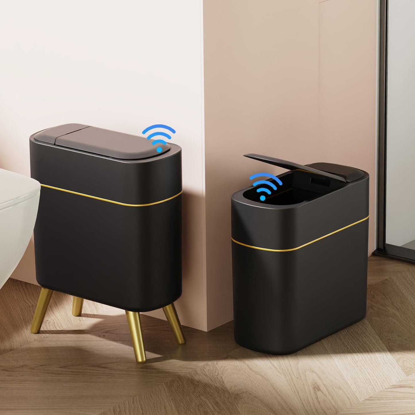 LALASTAR Automatic Bathroom Trash Can with Motion Sensor Lid