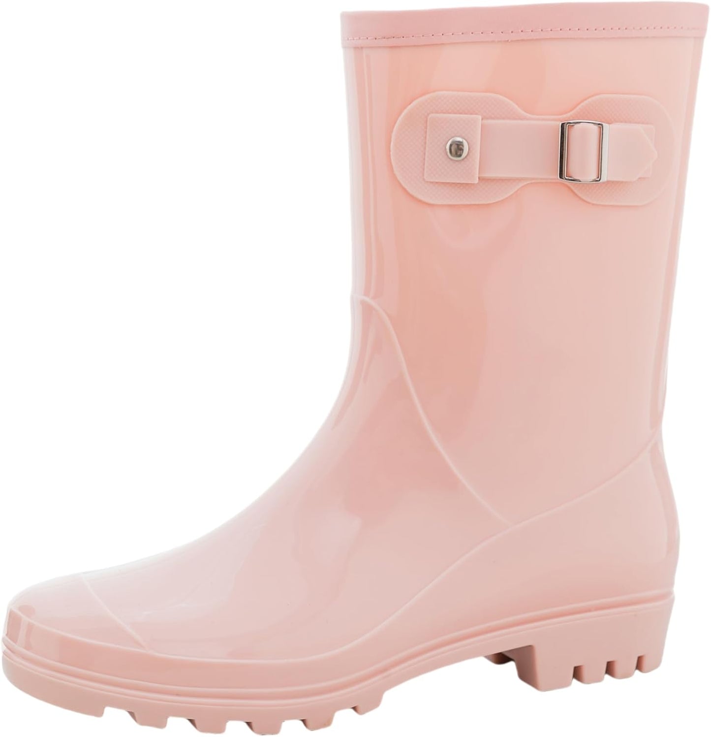 Women's Mid Calf Rain Boots Waterproof Fashion Garden Shoes