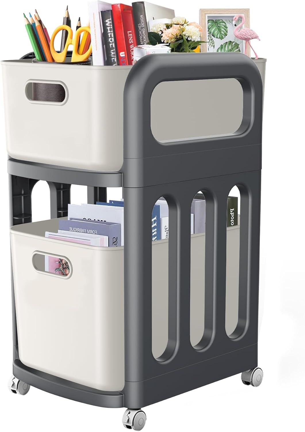 YABORAS Rolling Cart Drawer Storage Organizer for Home Office