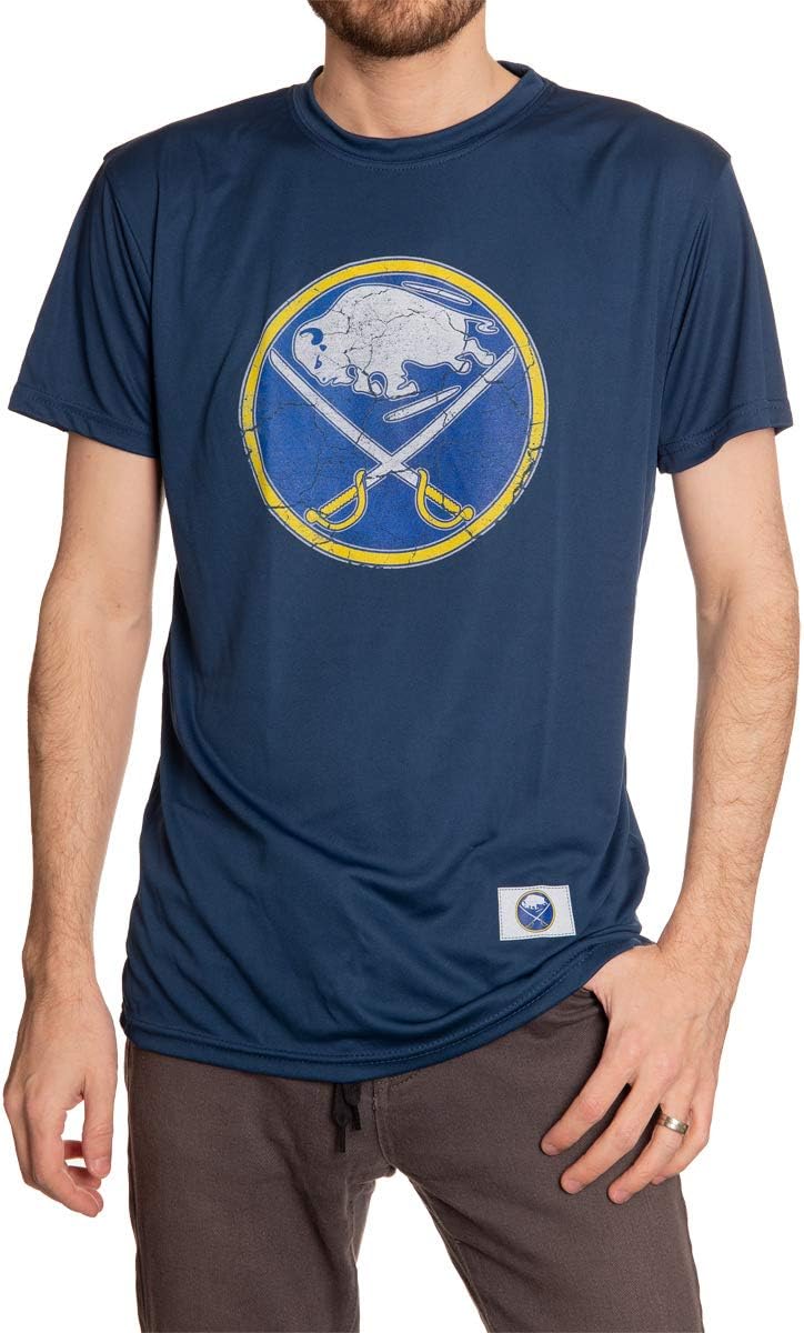 NHL Mens Loose Fit Performance Rashguard Short Sleeve Shirt