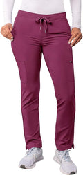 Adar Addition Skinny Leg Cargo Drawstring Scrub Pants - Stretch Fit