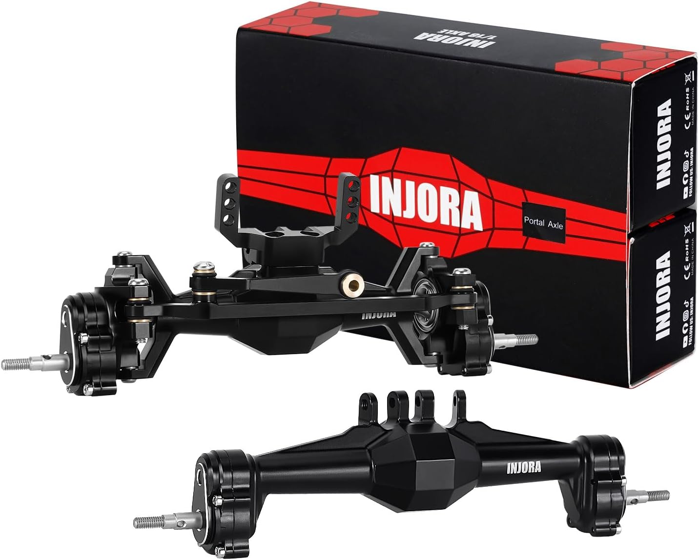INJORA +5mm Diamond Portal Axles for 1/18 RC Crawler Upgrade