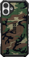 US Woodlands Camouflage iPhone 16 Plus Case Compatible with MagSafe