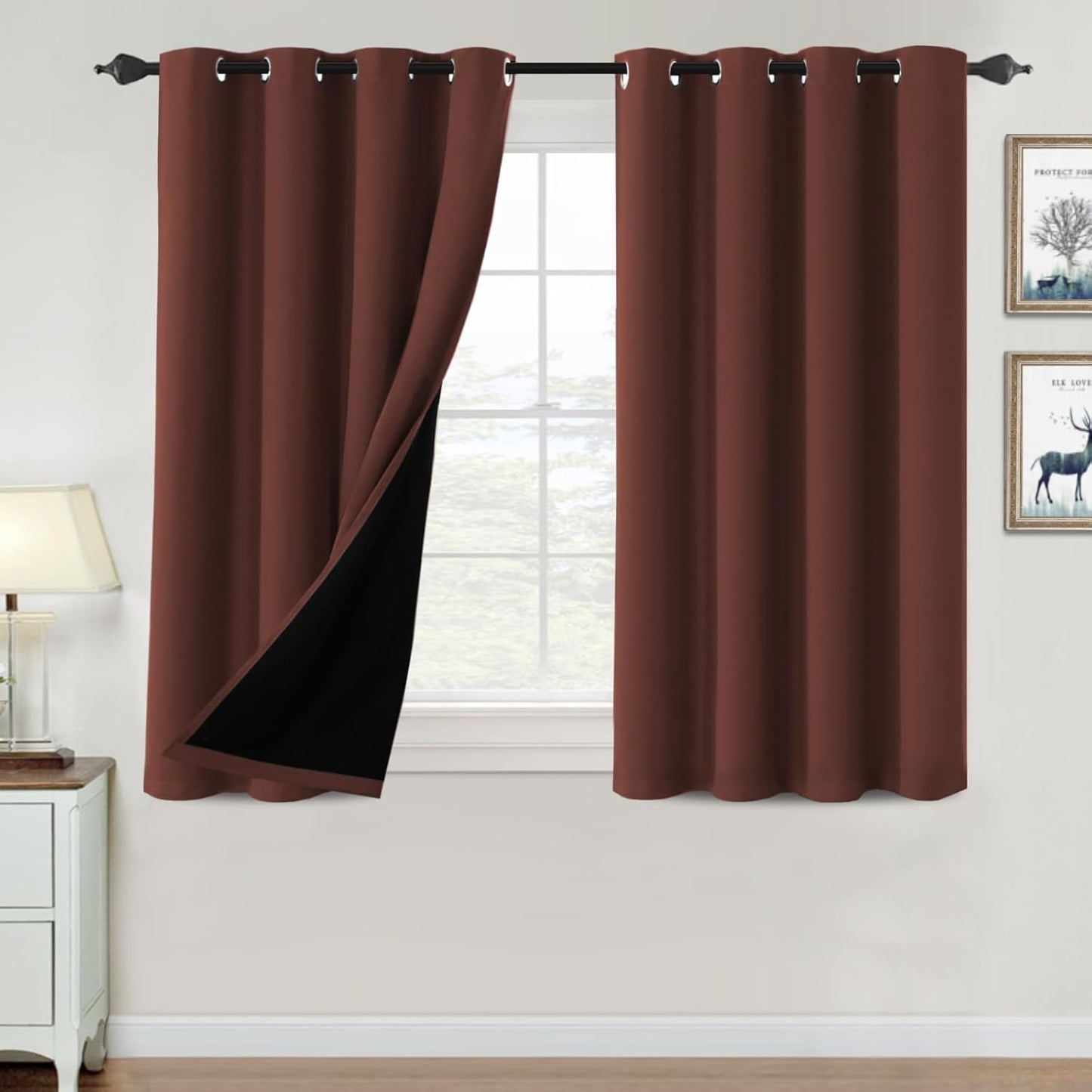 H.VERSAILTEX 100% Blackout Curtains for Bedroom and Living Room
