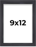 9x12 Black Shadow Box Display Frame Black Finish - Slim 3/4in Moulding