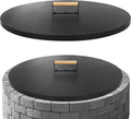 Firepit Lid Round 28 in - Rust Resistant Carbon Steel Cover