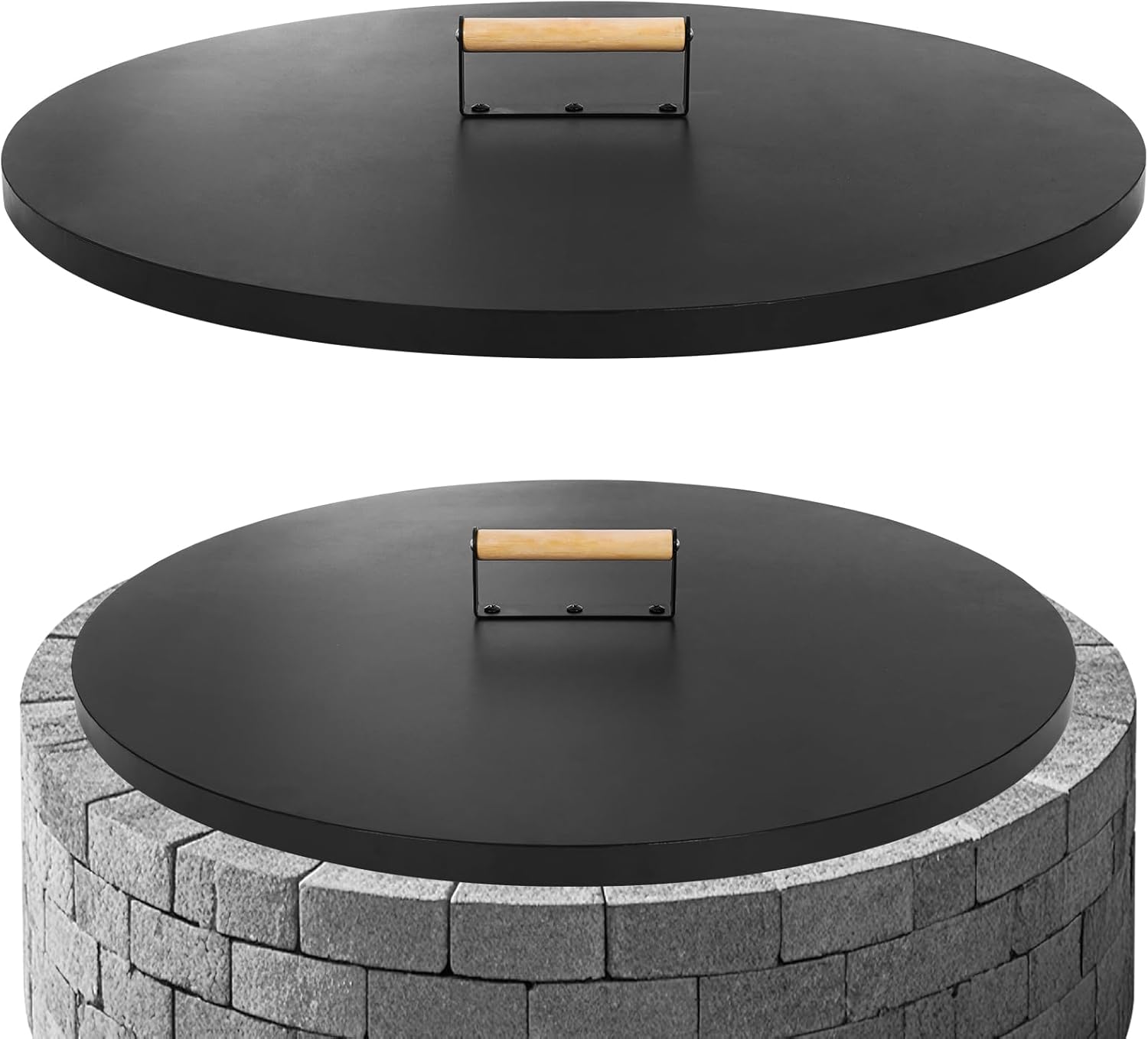 G GOOD GAIN Firepit Lid Round 28 Inch - Durable & Stylish Cover
