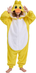 Kgromfy Unisex Duck Jumpsuit for Kids and Teens - Cozy Animal Costume