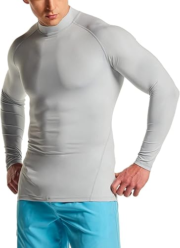TSLA Men's UPF 50+ Long Sleeve Rash Guard for Water Sports