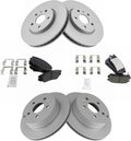 TRQ Front and Rear Brake Pad & Rotor Kit Compatible with 2010-17 Kits