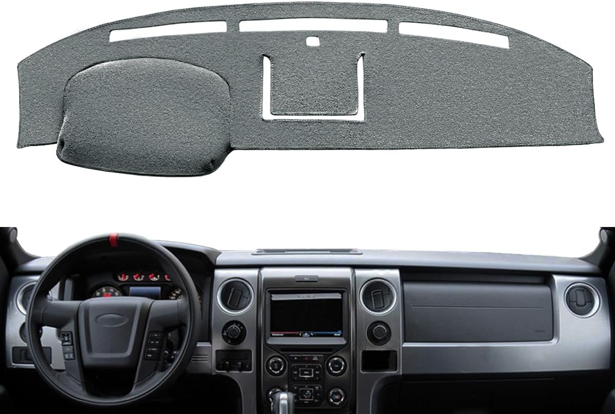 Custom Fit Dash Cover Mat for Ford F150 Raptor 09-14 Charcoal Gray