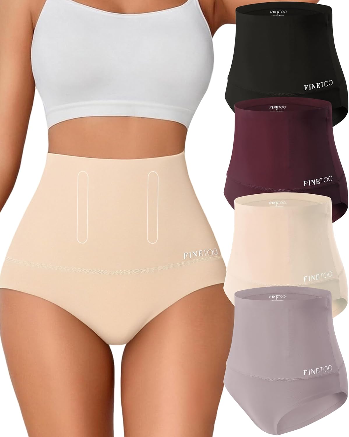 FINETOO Tummy Control Underwear Shapewear for Women S-3XL